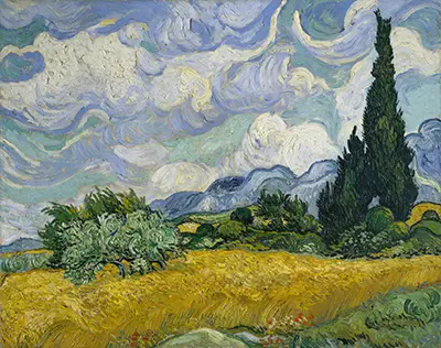 Weizenfeld mit Zypressen Vincent van Gogh